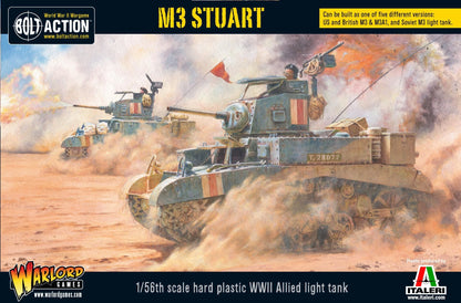 Pudełko M3 Stuart z grafiką Afryki Północnej i 5 wersjami