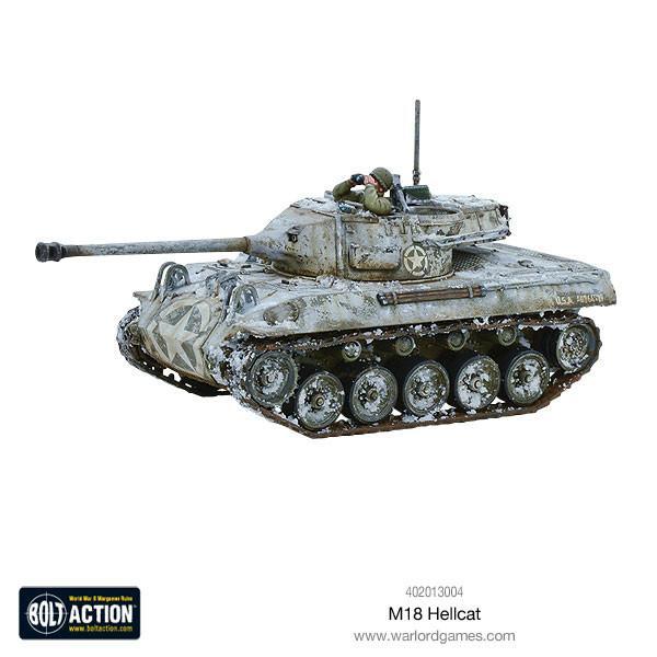 10: M18 Hellcat kamuflaż zimowy widok z boku z weathering śnieg