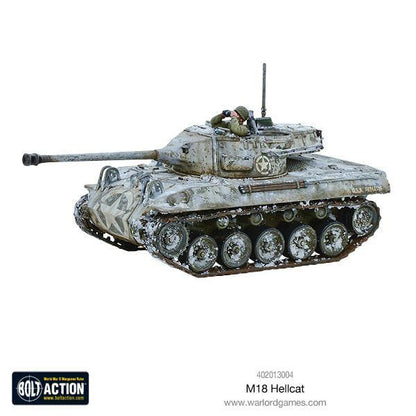 10: M18 Hellcat kamuflaż zimowy widok z boku z weathering śnieg