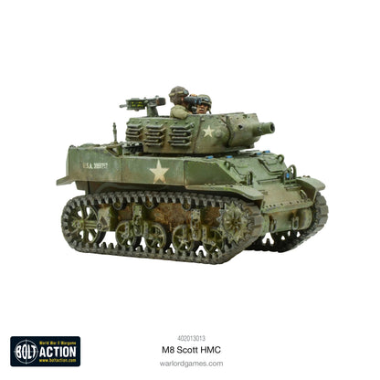 M8 Scott HMC widok z boku z haubicą 75mm