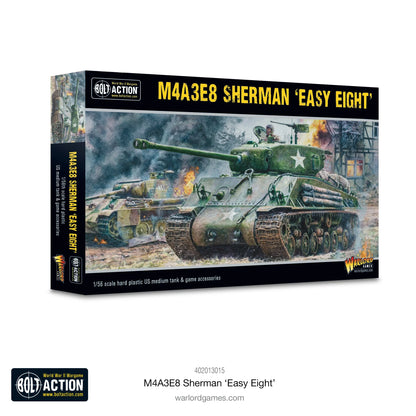 Pudełko M4A3E8 Sherman Easy Eight z grafiką walki z Panther i Tiger