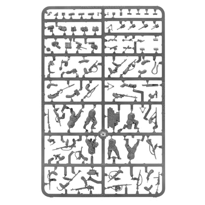 German Veteran Infantry Platoon - Bolt Action 28mm - wypraski plastikowe z bronią i korpusami figurek - części do montażu - Warlord Games