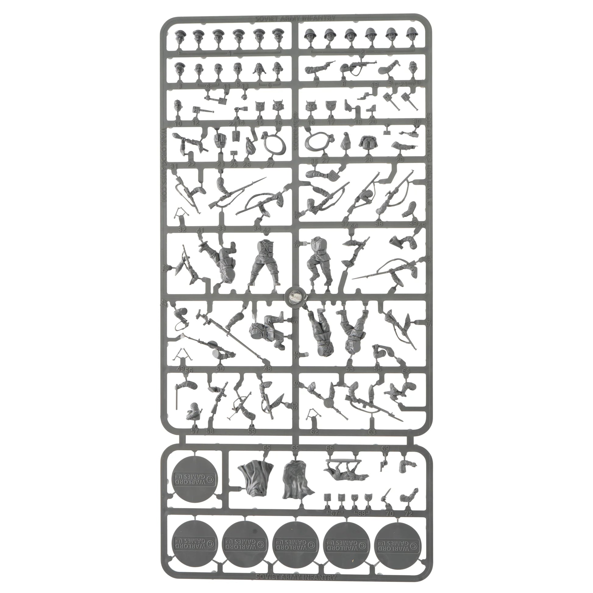 Soviet Army Infantry Platoon - Bolt Action 28mm - ramki plastikowe sprue głowy hełmy czapki NKVD broń Mosin-Nagant DPM PRTD peleryny pies kurczak podstawki - Warlord Games