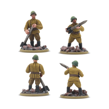 Katyusha Multiple Rocket Launcher - Bolt Action 28mm - załoga 2 figurki sowieckie mundury khaki hełmy rakiety ładowanie podstawki Darek Wyrozebski - Warlord Games