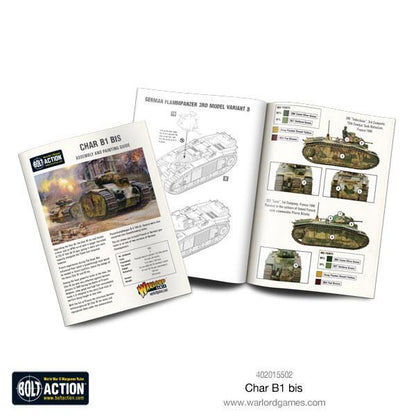 Char B1 bis - Bolt Action 28mm - instrukcja montażu i przewodnik malowania Flammpanzer warianty - Warlord Games