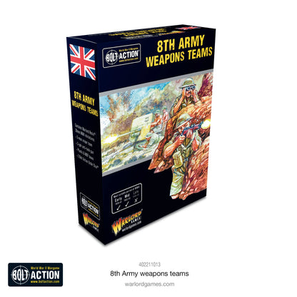 8th Army Weapons Teams – pudełko zestawu Warlord Games, Bolt Action WWII 28mm
