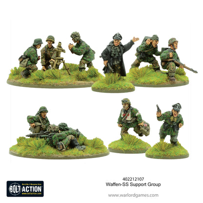 Waffen-SS Support Group Bolt Action 28mm – figurki metal widok front, 402212107