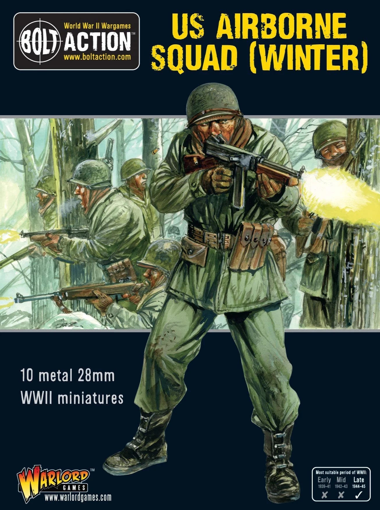 Pudełko US Airborne Squad Winter z grafiką Ardenów