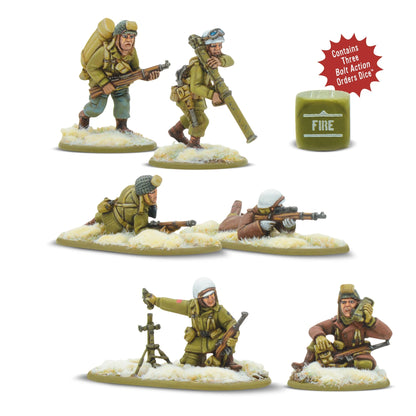 US Airborne Winter Weapons Teams Bolt Action 28mm - drużyny broni widok z przodu, 402213114