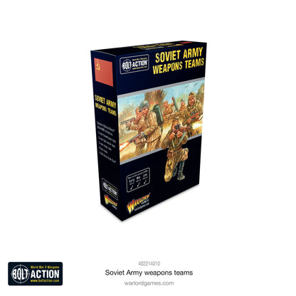 Soviet Army Weapons Teams - Bolt Action 28mm - pudełko ilustracja kolorowa snajper moździerz miotacz ognia ROKS-2 eksplozja flaga sowiecka - Warlord Games