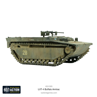 LVT-4 Buffalo Amtrac USMC - widok z prawej strony z numerem 2B i P 307423, karabin maszynowy, detale gąsienic, skala 28mm
