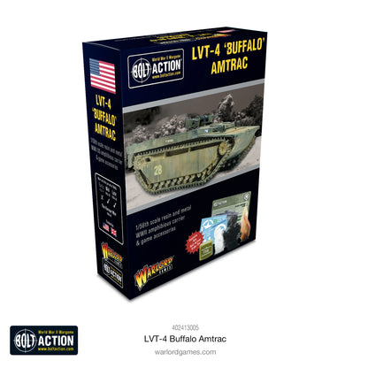 LVT-4 Buffalo Amtrac Bolt Action - opakowanie Warlord Games z pojazdem desantowym amfibijnym USA 1/56, żywica i metal, kość Fire
