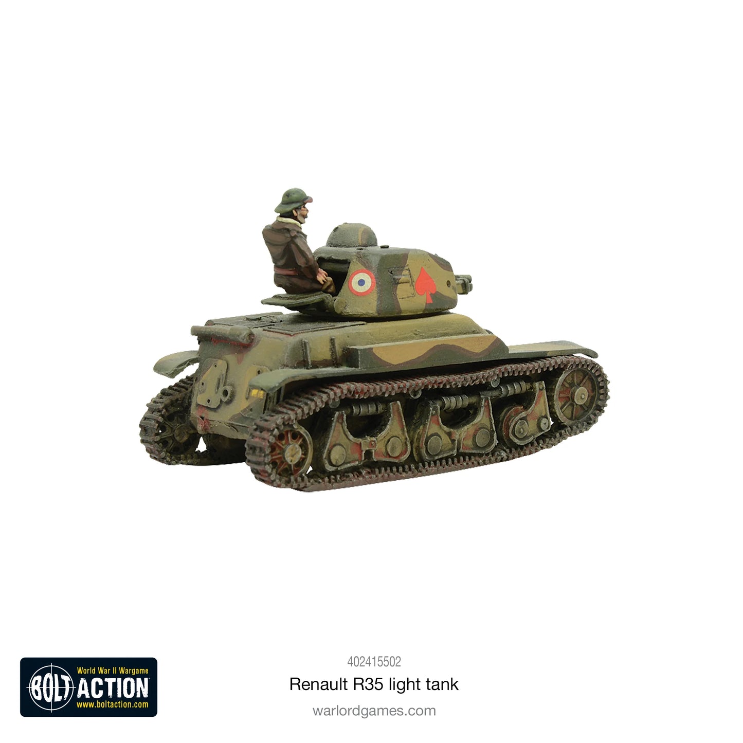 Bolt Action 28mm - model żywica metal z gąsienicami i uzbrojeniem 37mm - Bitwa o Francję - Warlord Games