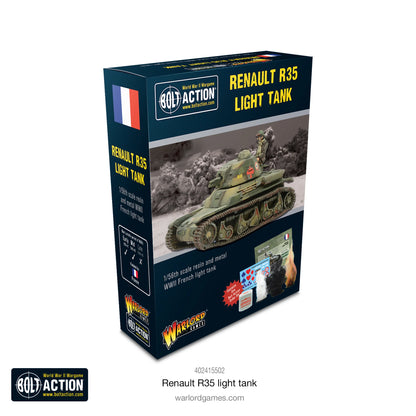 Renault R35 - Bolt Action 28mm - opakowanie pudełko zestawu French Light Tank żywica metal - Warlord Games