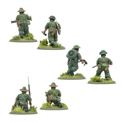 Warlord Games Ayo Gorkhali! Gurkha Starter Army – armata 6-funtowa z obsługą Warlord Resin, zespół MMG i zespół moździerza średniego z obsługą Gurków 28mm Bolt Action