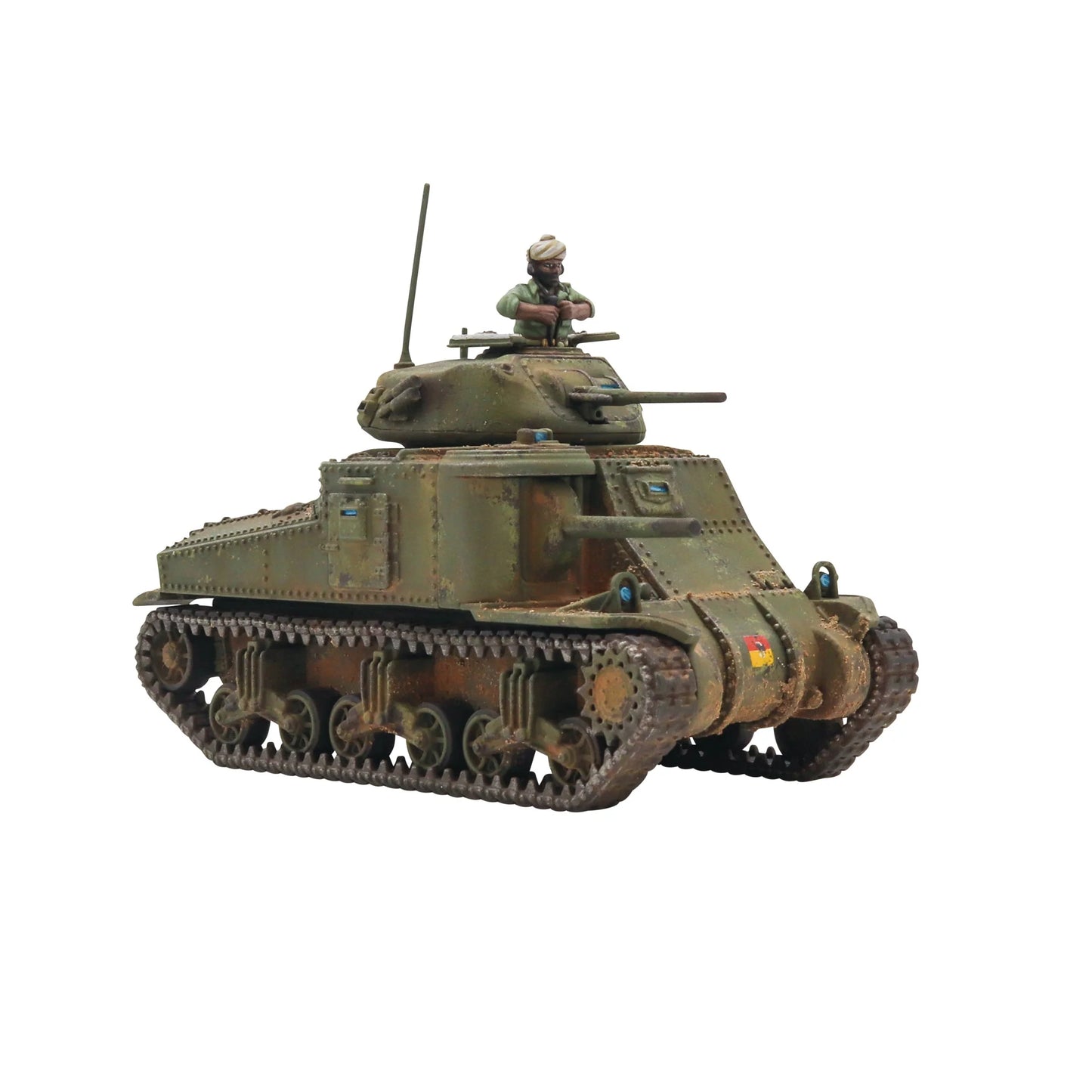 Warlord Games Ayo Gorkhali! Gurkha Starter Army – zespół MMG: 3 figurki obsługi Gurków przy ciężkim karabinie maszynowym Vickers na podstawie, widok z tyłu 28mm Bolt Action