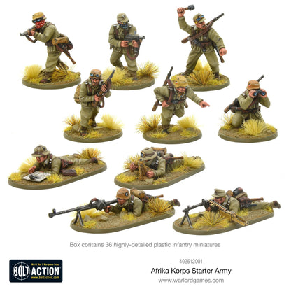 10 żołnierzy Afrika Korps w tropikalnych mundurach