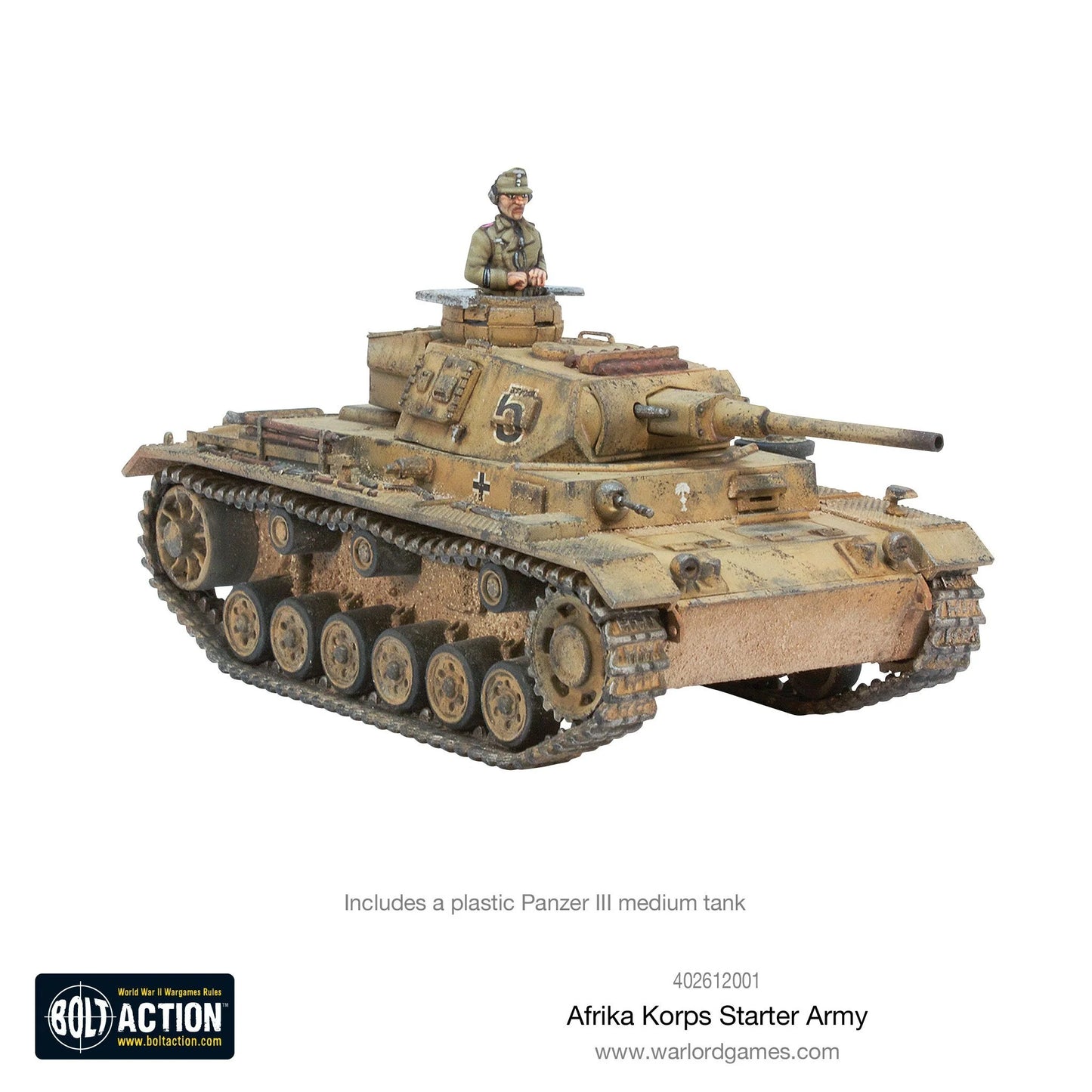 Panzer III z dowódcą i kamuflaż pustynny