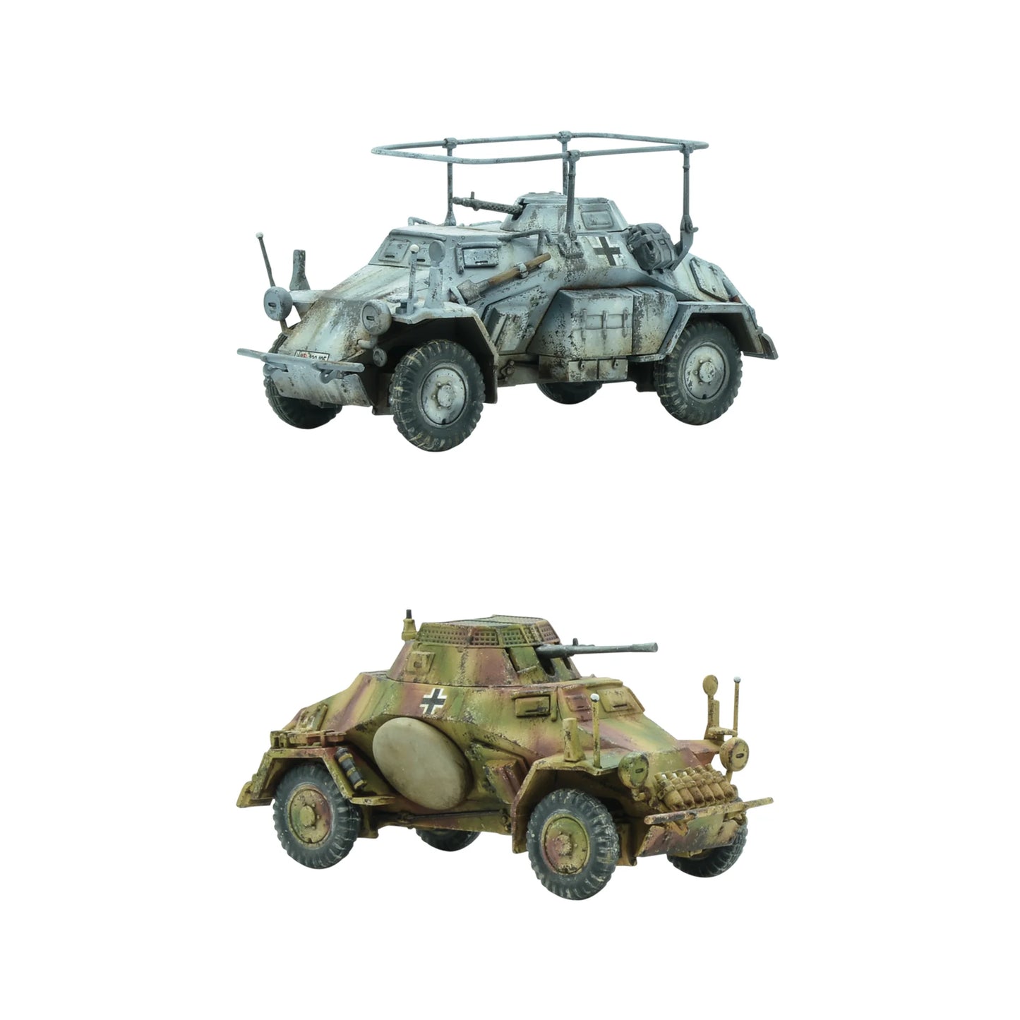 2 samochody Sd.Kfz 222/223 - wersja dowodzenia z anteną