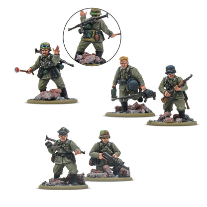5 figurek dowództwa - oficer, NCO, medyk, radio