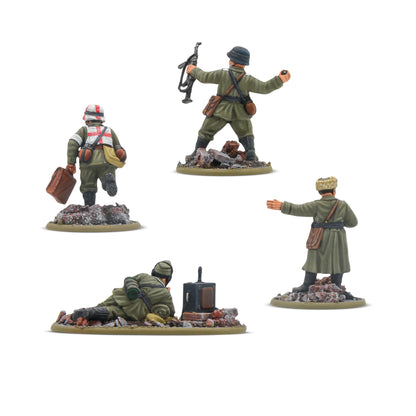 4 figurki dowództwa HQ - widok z tyłu