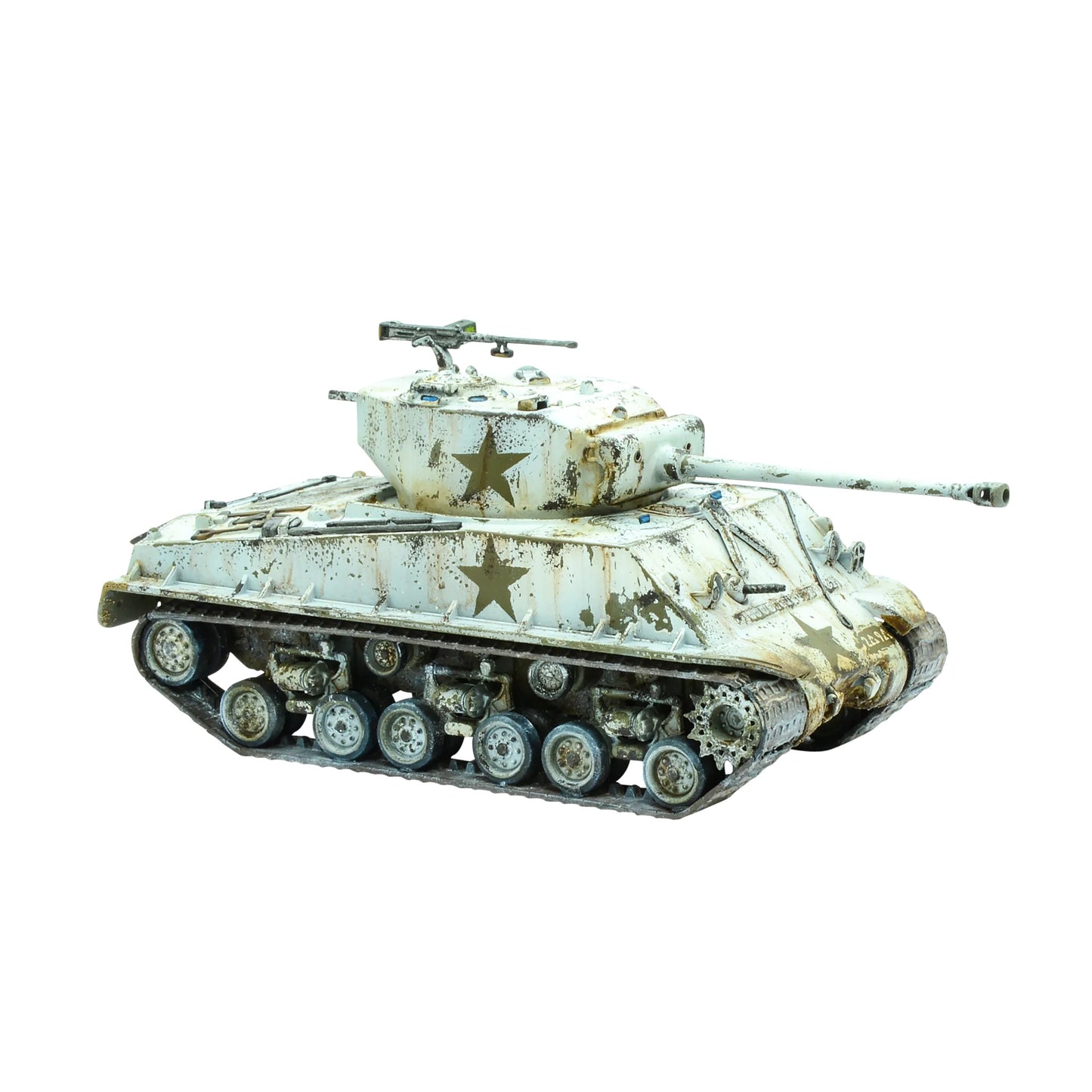 Sherman M4A3E8 Easy Eight z armatą 76mm i białymi gwiazdami