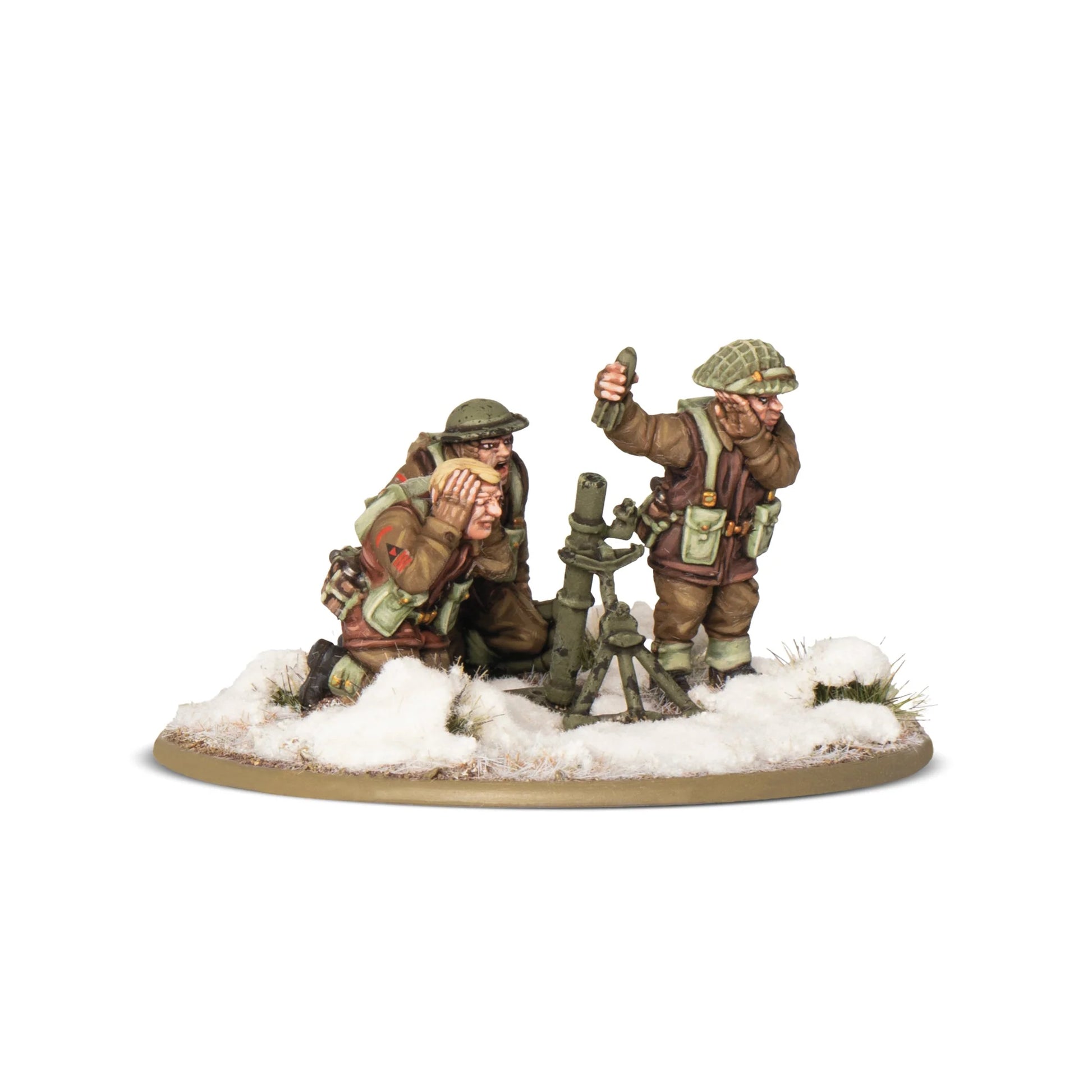 British Canadian Winter Medium Mortar Team Bolt Action 28mm - obsługa moździerza z przodu, zima, 403201007