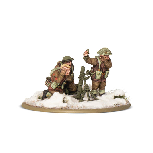 British Canadian Winter Medium Mortar Team Bolt Action 28mm - obsługa moździerza z przodu, zima, 403201007