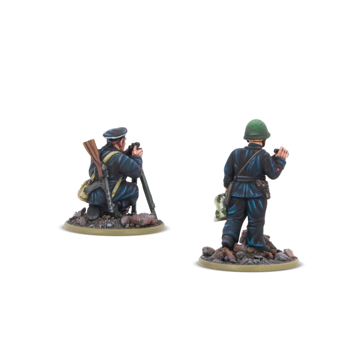 Warlord Games Soviet Naval Brigade Forward Observer Team – obserwator z lornetką i ładowniczy z amunicją, widok z tyłu 28mm Bolt Action