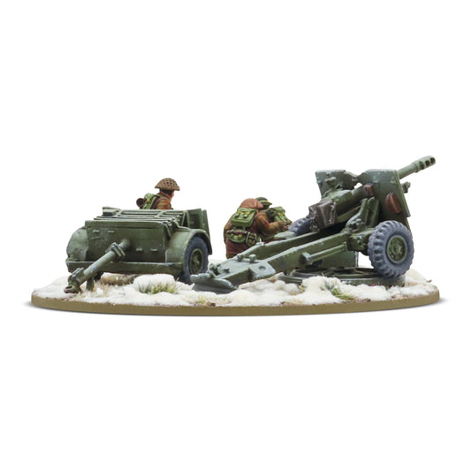 25-Pdr Light Howitzer British Winter Crew Bolt Action 28mm - haubica z obsługą i limberem z tyłu, 403401001