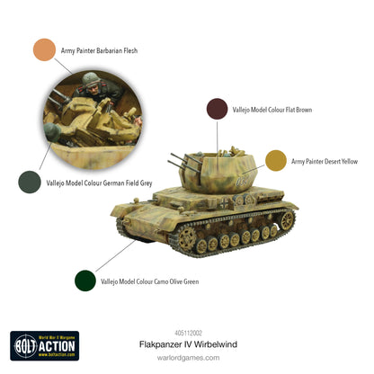 Flakpanzer IV Wirbelwind Bolt Action 28mm – schemat malowania farby, 405112002