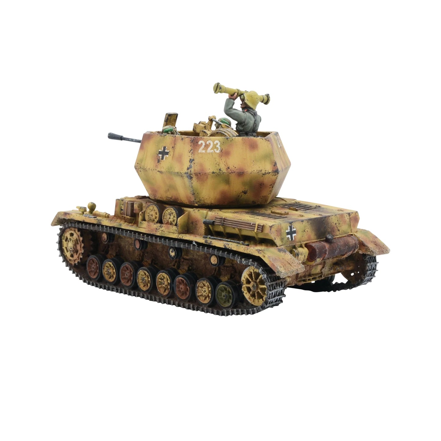 Flakpanzer IV Ostwind Bolt Action 28mm – widok z przodu skos, 405112010