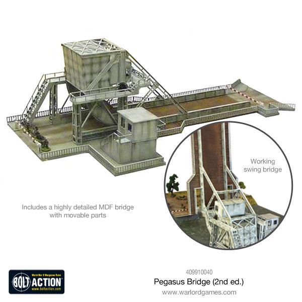 Pegasus Bridge (2nd ed.) – laserowo wycinany most MDF z ruchomymi przęsłami | Bolt Action | Warlord Games
