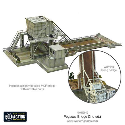 Pegasus Bridge (2nd ed.) – laserowo wycinany most MDF z ruchomymi przęsłami | Bolt Action | Warlord Games
