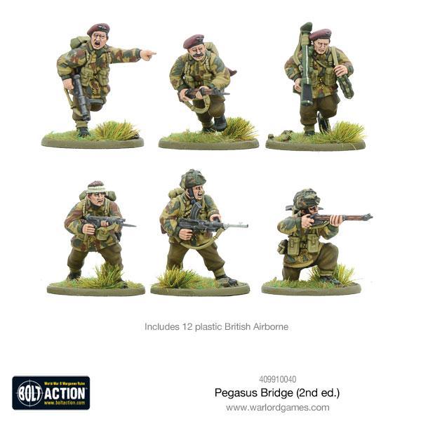Pegasus Bridge (2nd ed.) – 12 plastikowych figurek British Airborne | Bolt Action | Warlord Games
