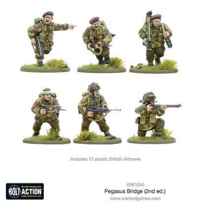 Pegasus Bridge (2nd ed.) – 12 plastikowych figurek British Airborne | Bolt Action | Warlord Games
