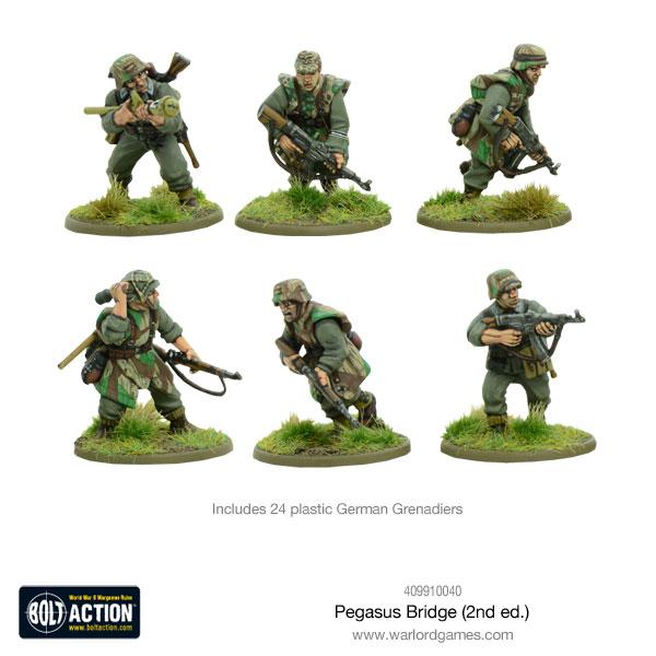 Pegasus Bridge (2nd ed.) – 24 plastikowe figurki German Grenadiers | Bolt Action | Warlord Games
