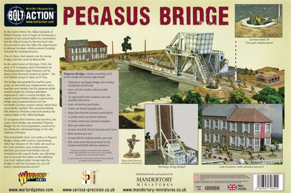 Pegasus Bridge (2nd ed.) – tył pudełka z opisem zawartości zestawu | Bolt Action | Warlord Games
