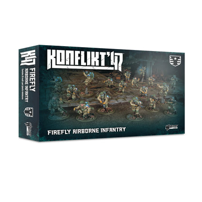 Firefly Airborne Infantry pudełko Konflikt '47 Warlord Games – 18 figurek plastikowych 28mm
