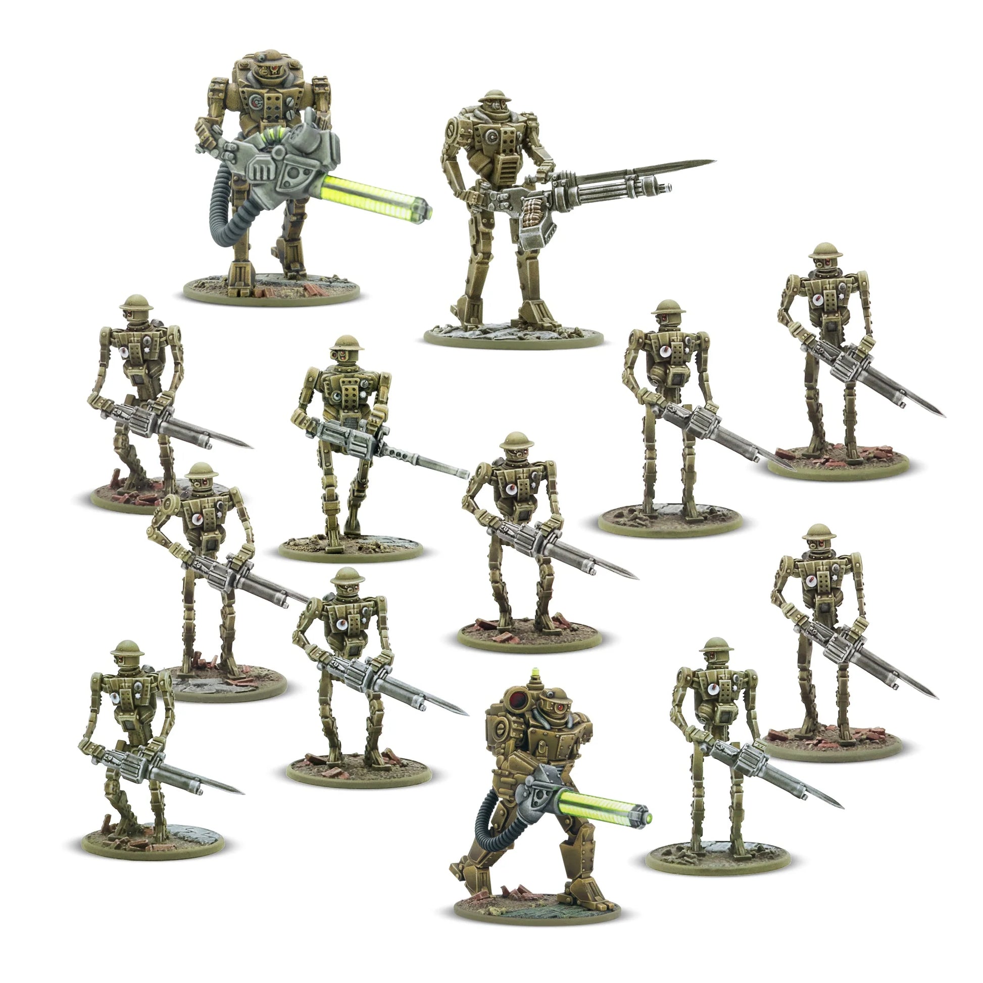 Warlord Games Automated Infantry Platoon – 13 figurek automatycznej piechoty brytyjskiej 28mm Konflikt '47