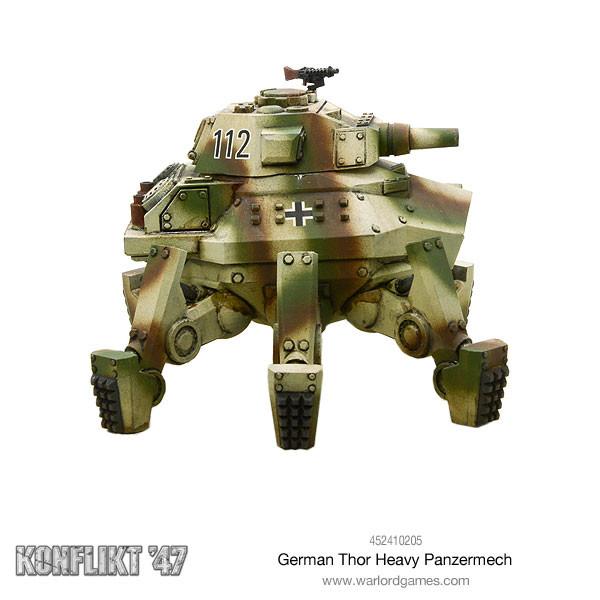 German Thor Heavy Panzermech – pudełko zestawu Konflikt '47 | Warlord Games | 452410205
