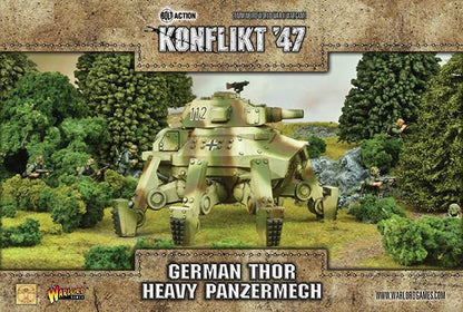 German Thor Heavy Panzermech – pudełko zestawu Konflikt '47 | Warlord Games | 452410205
