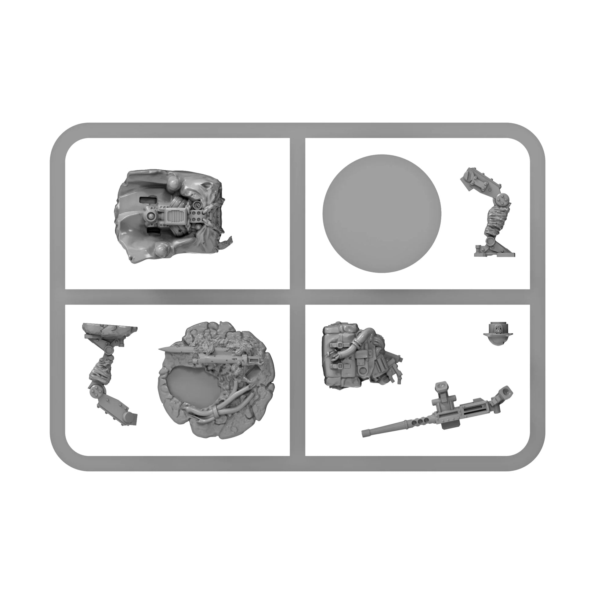 Warlord Games Automated Infantry – wypraska plastikowa 2x Mk II Heavy z minigunem, podstawki i akcesoria 28mm Konflikt '47