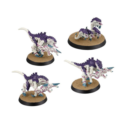 Tyranids Termagants and Ripper Swarm - 4 pomalowane modele push-fit na podstawkach - Warhammer 40,000