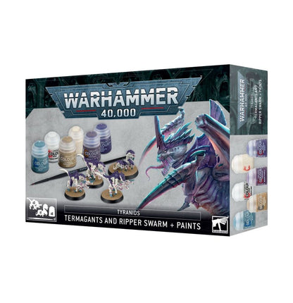Tyranids Termagants and Ripper Swarm + Paints Set - pudełko zestawu startowego - Warhammer 40,000