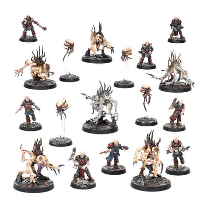Hive Secundus - 20 pomalowanych figurek Van Saar Tek-hunterzy Orrus Spyre Hunter Malstrain Genestealers Brood Scum i Tyramites Necromunda Games Workshop