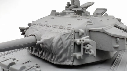Centurion MBT Mk.3/Mk.5 – detal wieży z armatą i mantletem, model plastikowy 28mm niepomalowany, Rubicon Models