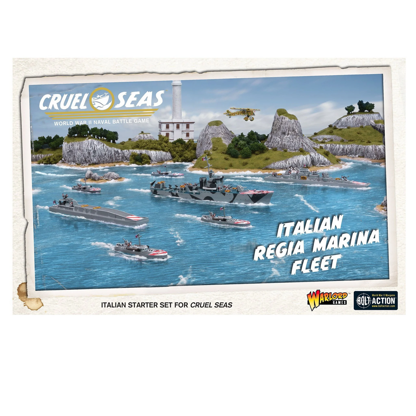 Italian Regia Marina Fleet Victory at Sea Warlord Games 742411003 – pudełko, 8 modeli metal żywica

