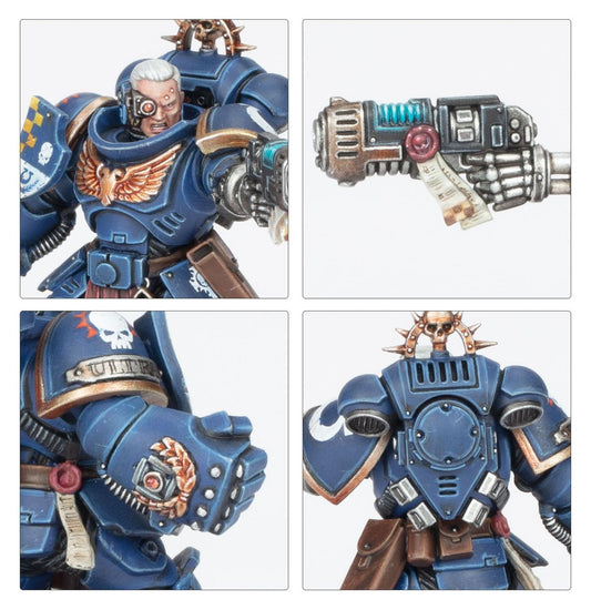 Lieutenant Space Marines Warhammer 40K – detale twarzy, broni i pancerza, 48-73