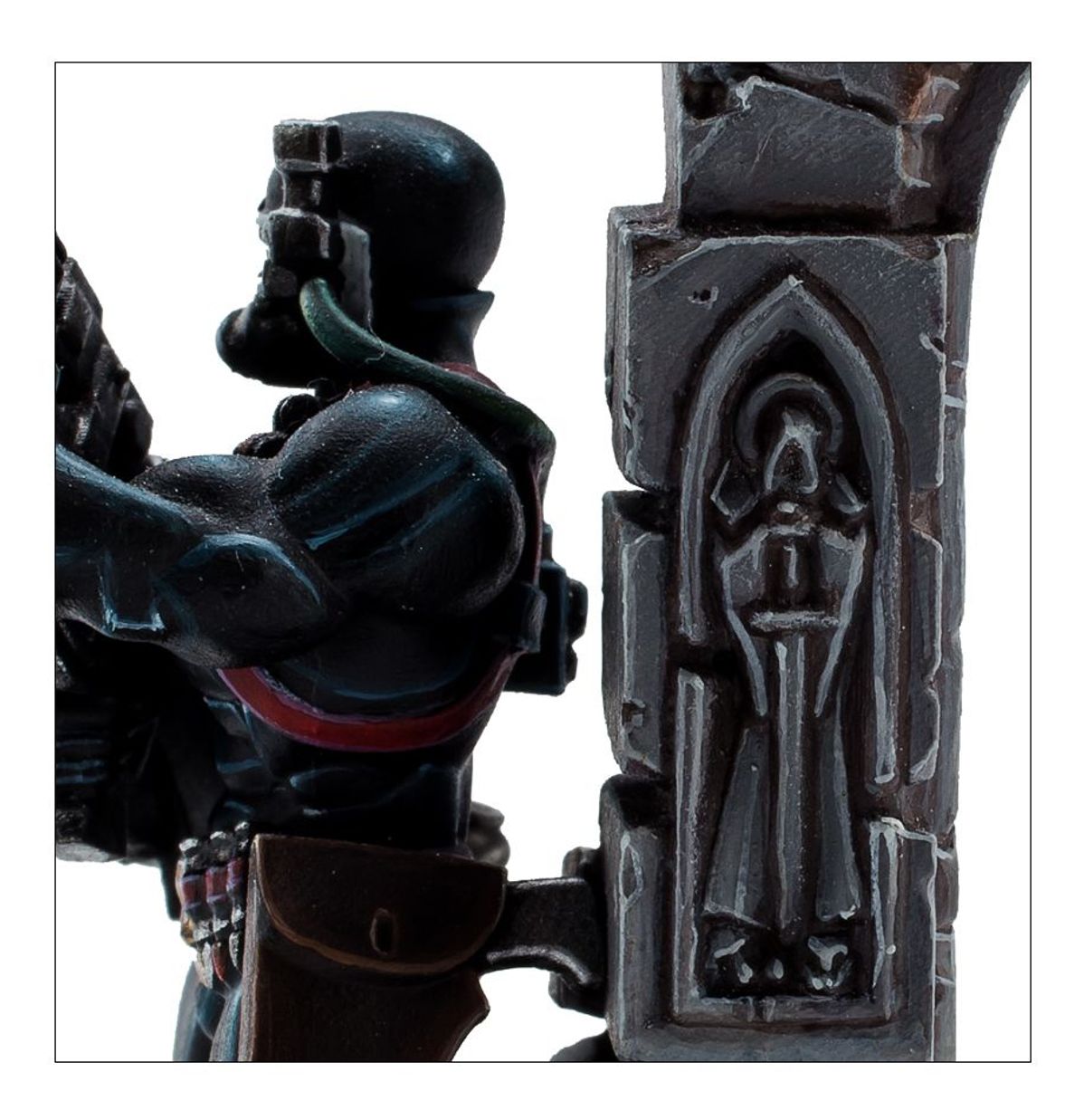 Vindicare Assassin Imperial Agents Warhammer 40K – detale głowy i broni, 52-10